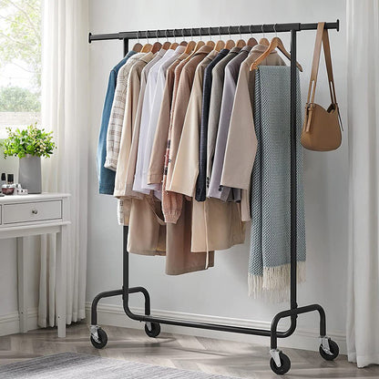 Kleiderständer, Schwerlast Kleiderständer, bis 130 kg, Kleiderständer auf Rollen,  Garderobenständer, Metall, SONGMICS, 3