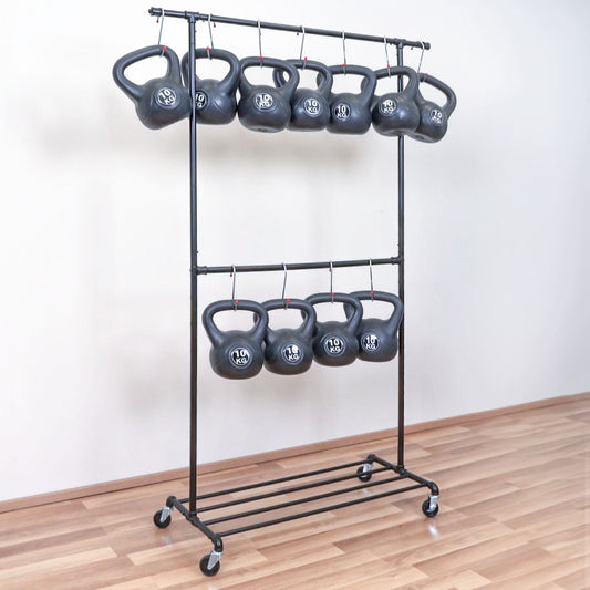 Kleiderständer, mit 2 Kleiderstangen, Kleiderständer Stabil, Metall, Garderobenständer, Tatkraft Drago, 4