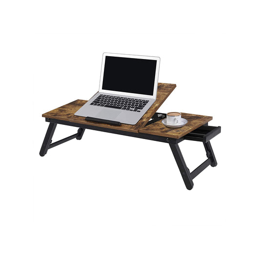 Laptoptisch, Betttisch, Laptopständer, klappbare Beine, höhenverstellbar, für Bett und Sofa, Vintagebraun, Vasagle, 2