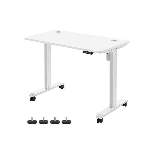 Höhenverstellbarer Schreibtisch Elektrisch, 60x120 cm, PC-Tisch, Standing desk, Memory-Funktion mit 3 Höhen, Weiß, Songmics, 1