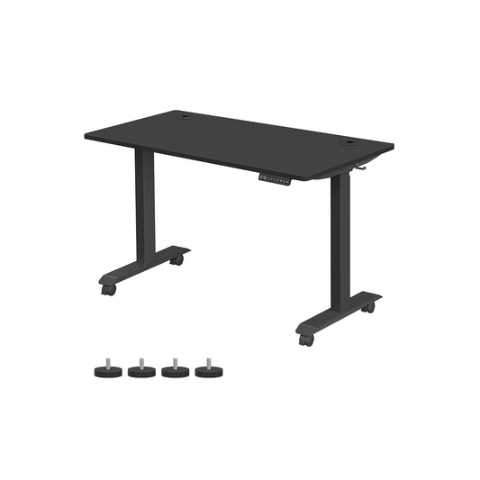 Höhenverstellbarer Schreibtisch Elektrisch, 70x140 cm, Standing desk, Memory-Funktion mit 4 Höhen, Schwarz, Songmics, 1