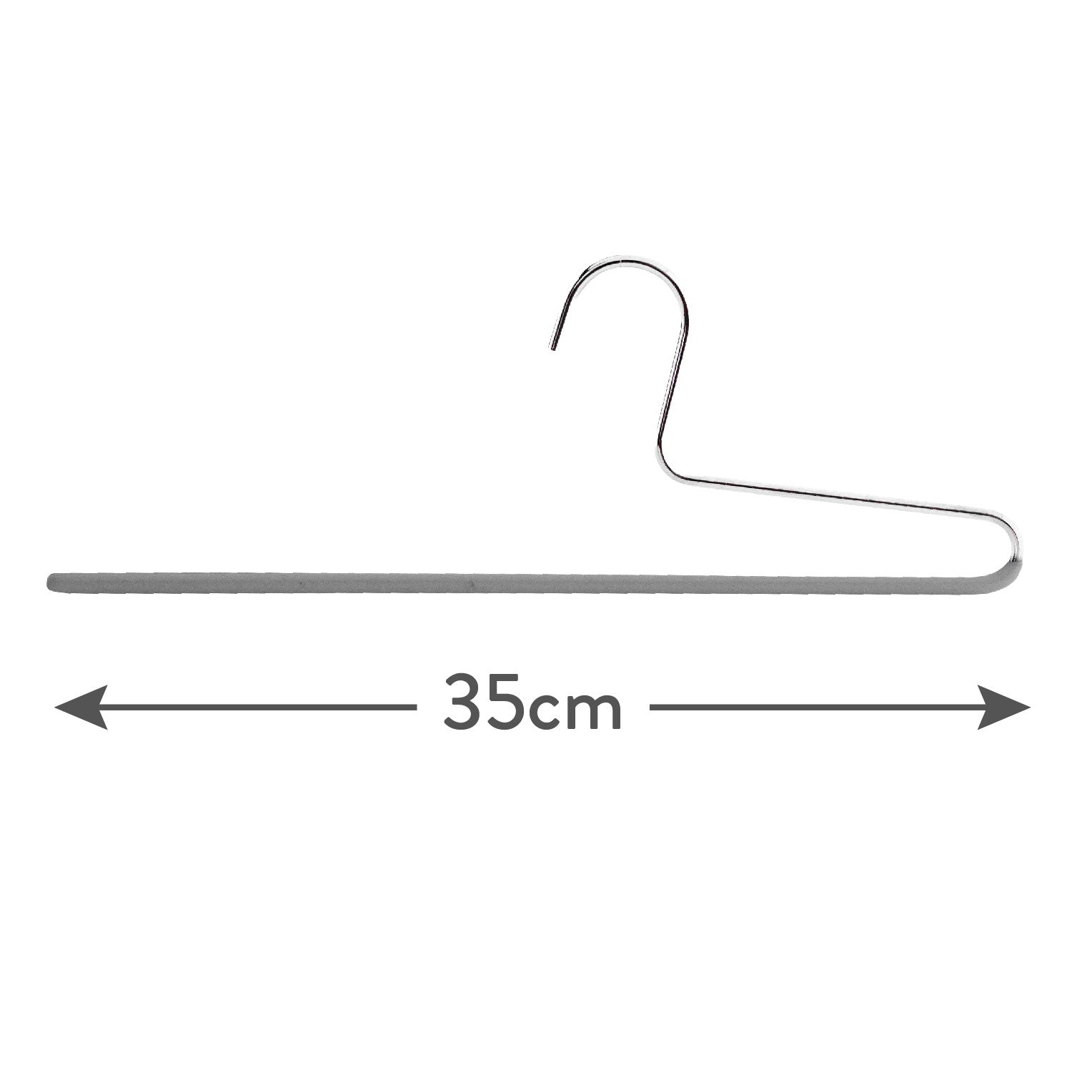 Hosenbügel, 10er, Kleiderbügel, Breite 35 cm, Rutschhemmender Hosenbügel, Hosen Kleiderbügel, MAWA KH C - Silber, 3