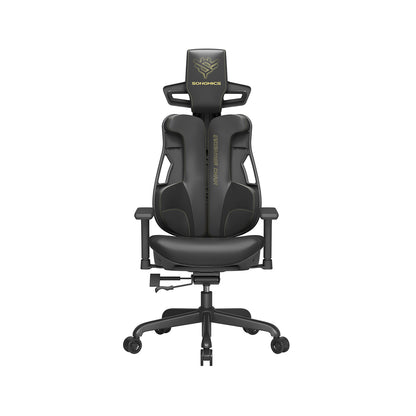 Gaming Stuhl, Gaming Sessel, Ergonomischer Stuhl, Bürostuhl, Neigbare Rückenlehne, H-förmige Rückenstütze, Schwarz, Songmics, 1