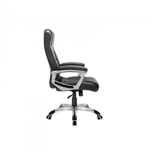 Ergonomischer Bürostuhl, höhenverstellbarer Drehstuhl, Schreibtischstuh, Chefsessel, robust, stabil und langlebig, schwarz