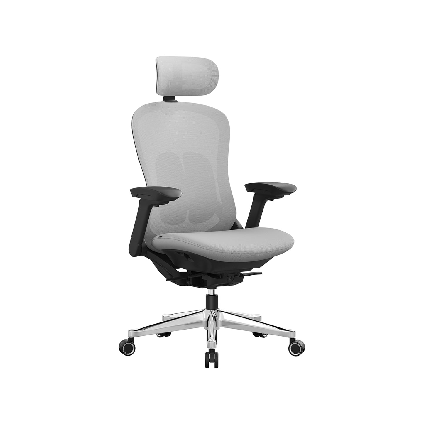 Schreibtischstuhl, Bürostuhl, Ergonomischer Stuhl, Chefsessel, neigbare Rückenlehne, Verstellbarer Sitz, Grau, Songmics, 1