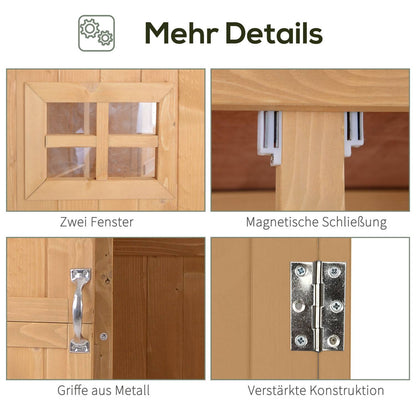 Gartenschrank Holz, Outdoor schrank, Terrassenschrank, Geräteschuppen holz, Gerätehaus Geräteschrank Pultdach, Outsunny, 7