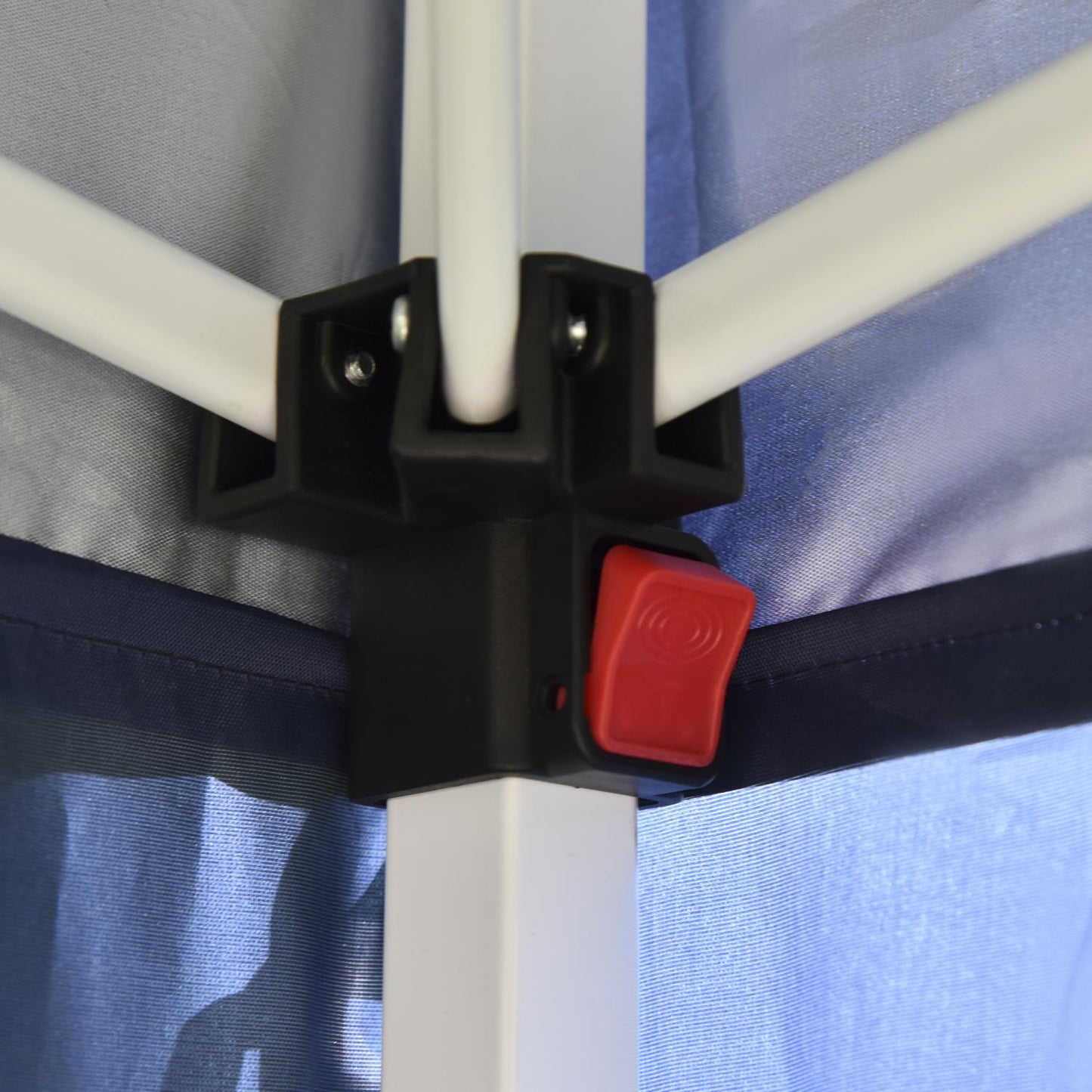 Pavillon 2x2m, Stabile Zelte, Faltpavillon 4 Seitenwände, mit Fenster Tür, mit Reißverschluss Festzelt Metall, Outsunny, 5