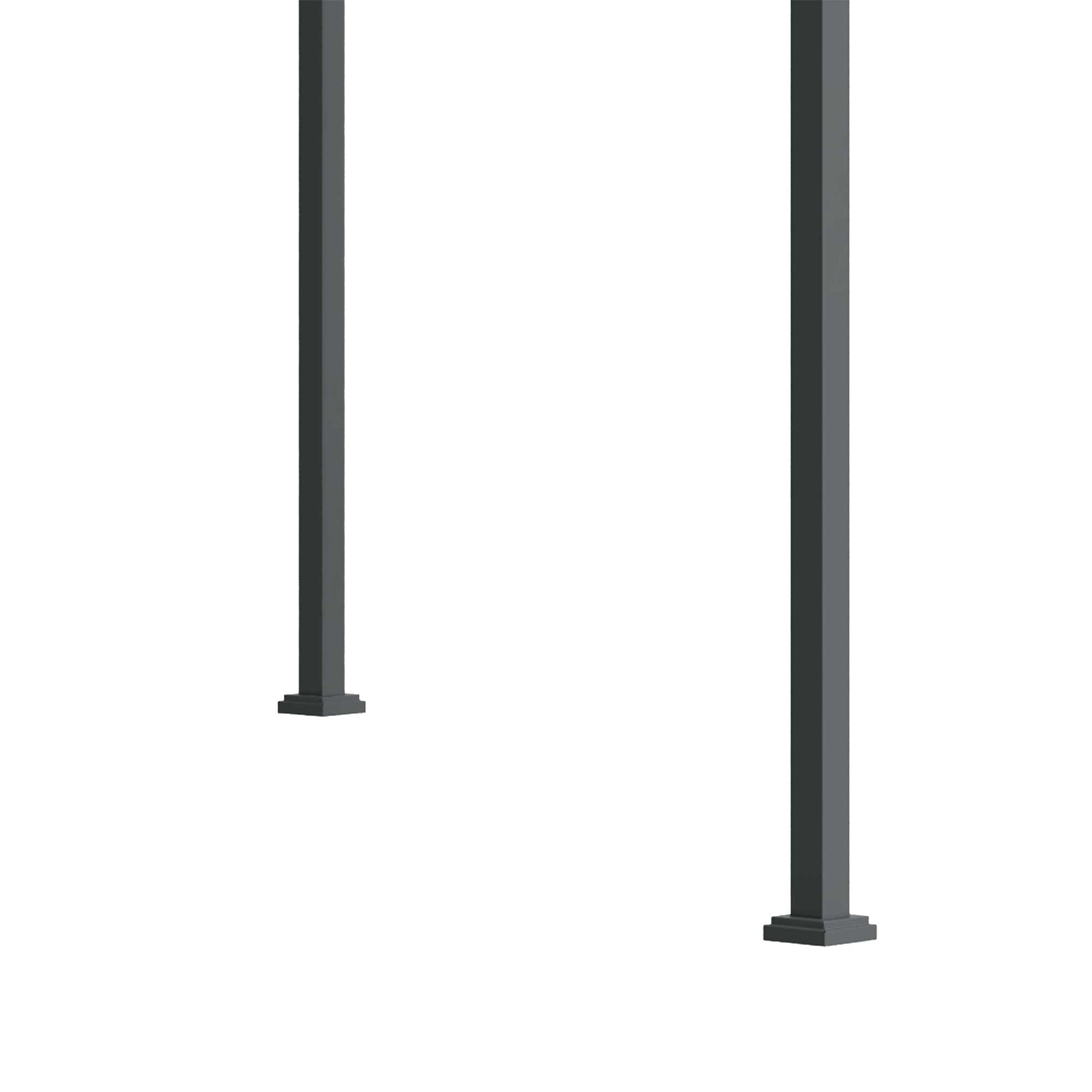Pavillon, Pergola metall, Pergola Freistehend, Pergola Terrasse, Terrassenüberdachung mit Schiebedach, Schwarz+Grau, Outsunny, 5
