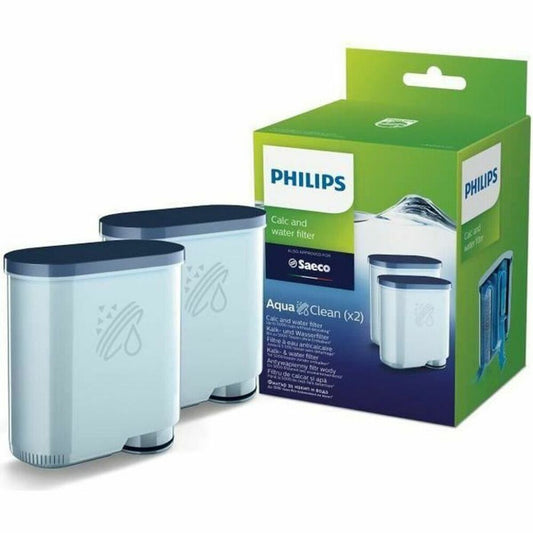 Philips CA6903/22 Saeco AquaClean Filter, Kalk- und Wasserfilter, 2 Stück, Entkalker Kaffeemaschine, Entkalker Kaffeevollautomat