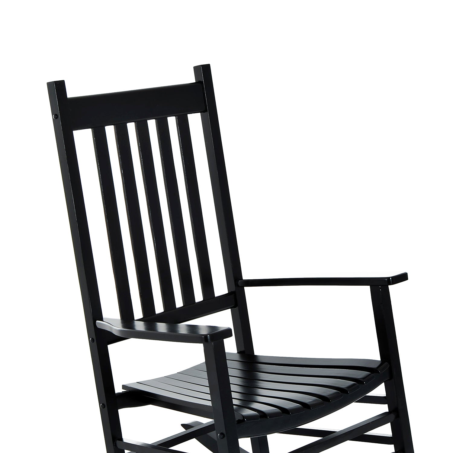 Schaukelstuhl, Schaukelstuhl Holz, Schwingsessel Armlehne Relaxstuhl Gartenstuhl, 69x86x115cm, Schwarz, Outsunny, 6