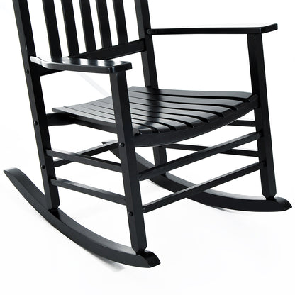 Schaukelstuhl, Schaukelstuhl Holz, Schwingsessel Armlehne Relaxstuhl Gartenstuhl, 69x86x115cm, Schwarz, Outsunny, 7
