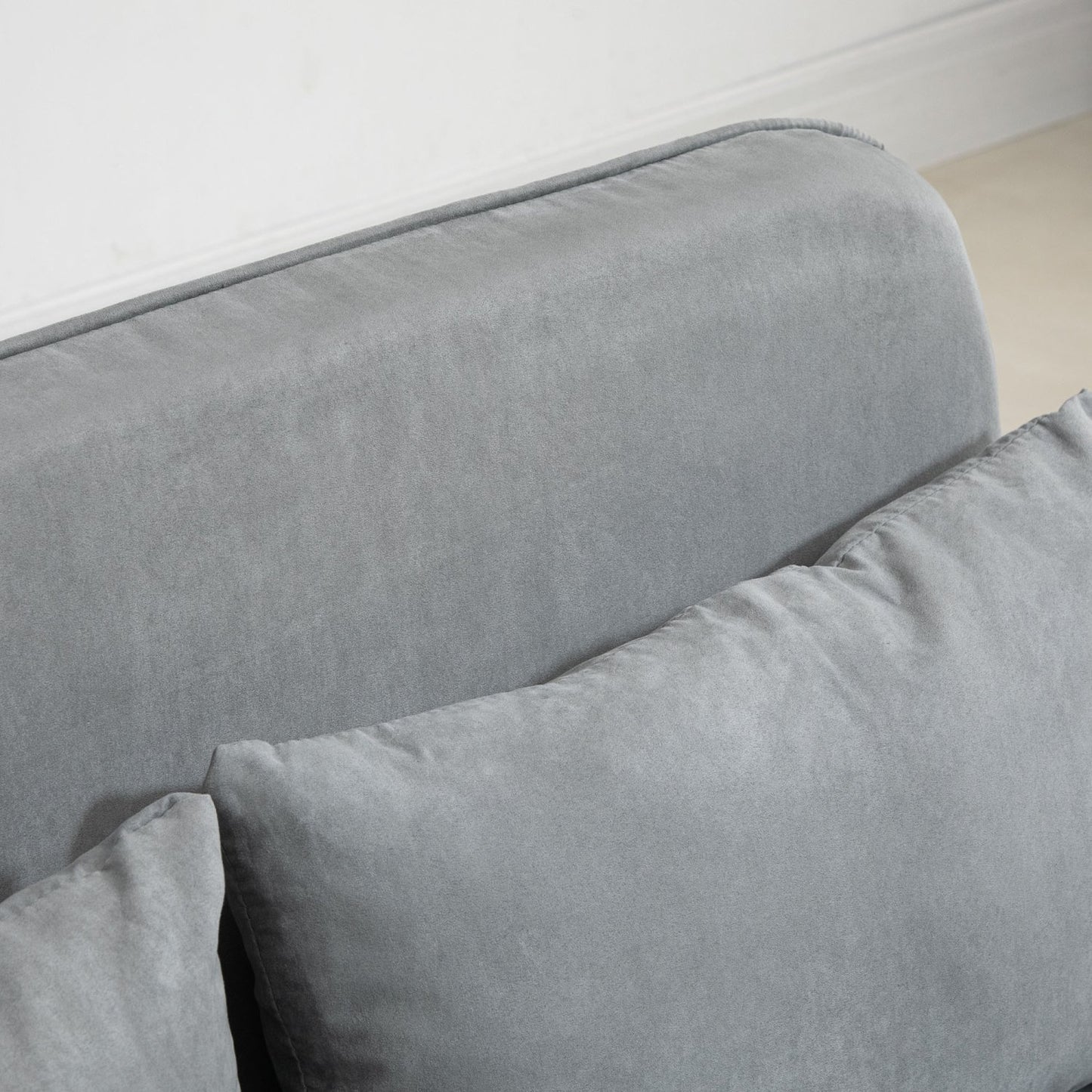 Schlafsofa, Schlafcouch, Couch mit Schlaffunktion, Sofa Bed, Zweisitzer Bettfunktion & Kissen, Verstellbares Sofa, HOMCOM, 8