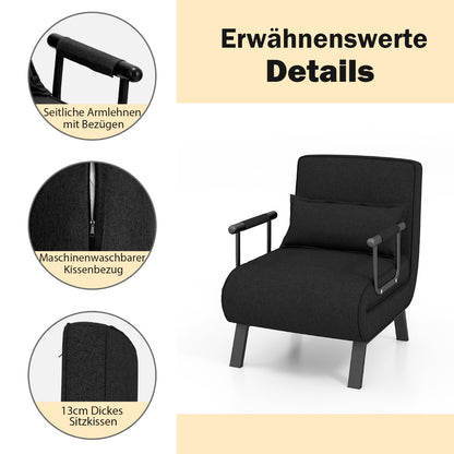 Schlafsofa, Sessel mit Schlaffunktion, Schlafsessel mit Bettfunktion, Klappsofa, mit verstellbarer Rückenlehne, Costway, 6