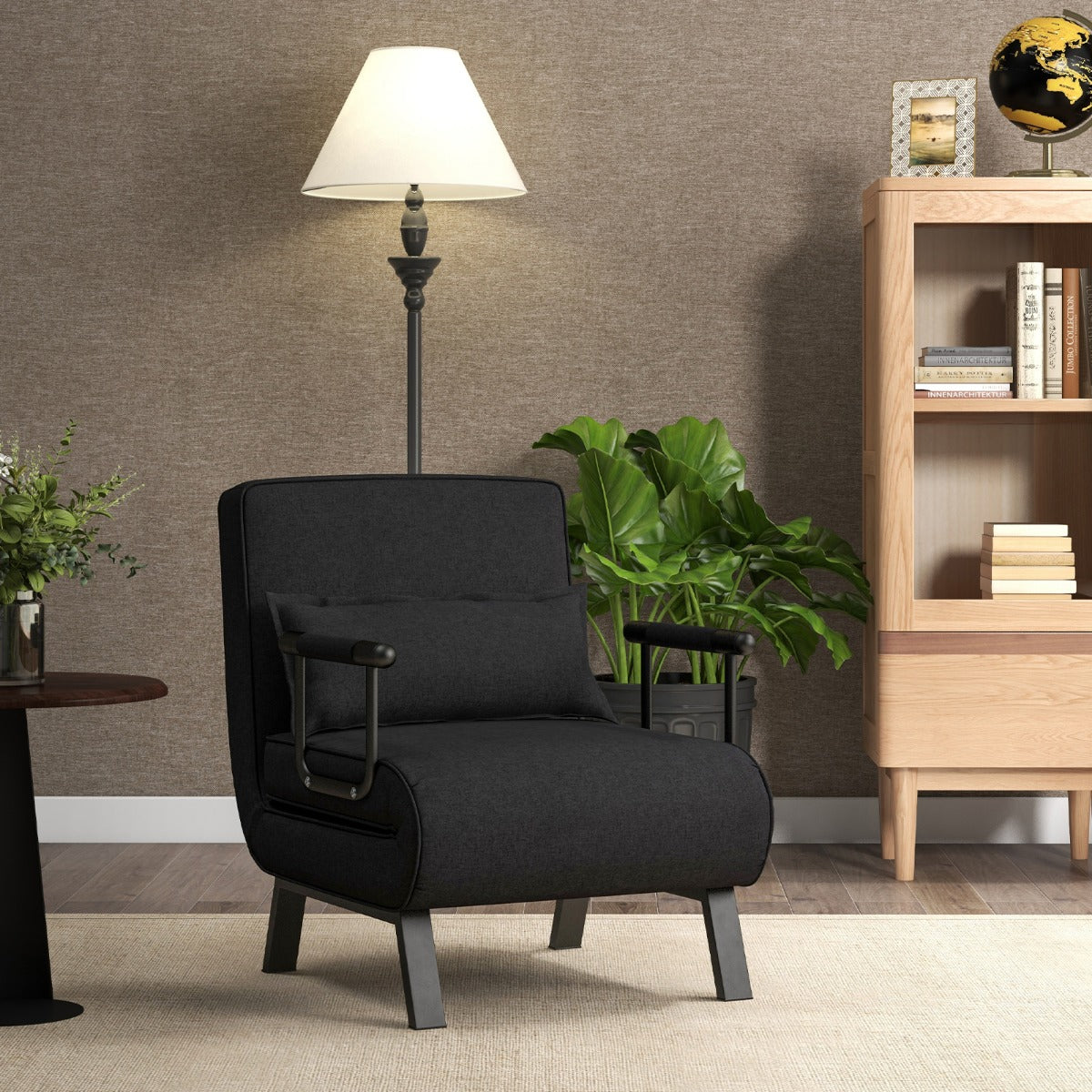 Schlafsofa, Sessel mit Schlaffunktion, Schlafsessel mit Bettfunktion, Klappsofa, mit verstellbarer Rückenlehne, Costway, 8