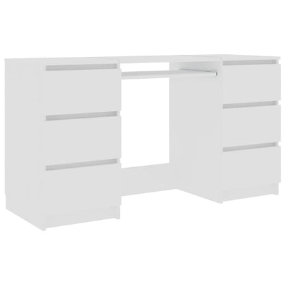 Schreibtisch, Computertisch, Schreibtisch Weiß, Schreibtisch Holz, Schreibtisch mit Schubladen, vidaXL, 2