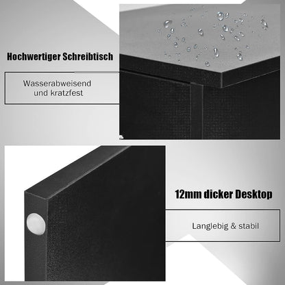 Schreibtisch, Computertisch, Schreibtisch mit Schublade, und Regalen, Kleiner Schreibtisch, Schreibtisch Holz, Costway, 7