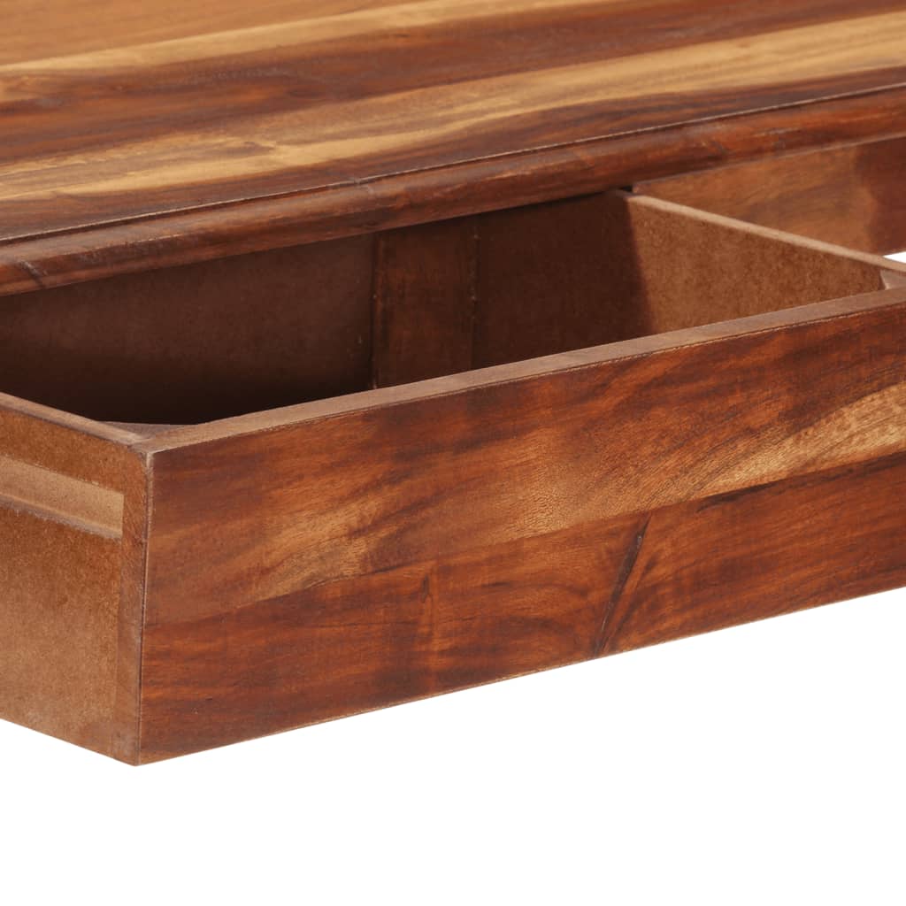 Schreibtisch, Computertisch klein, Schreibtisch mit Schublade, Schreibtisch Holz, 110x50x77 cm, Massivholz Akazie, vidaXL, 3