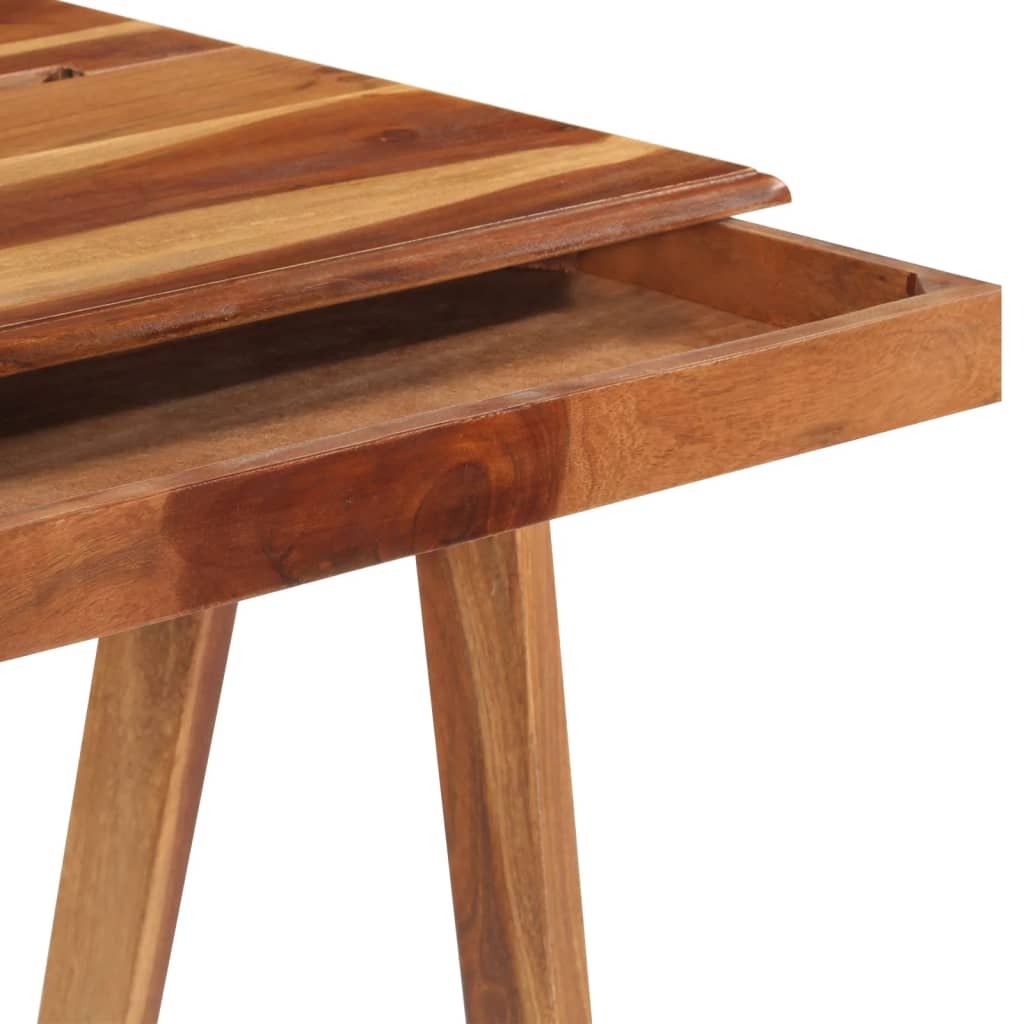 Schreibtisch, Computertisch klein, Schreibtisch mit Schublade, Schreibtisch Holz, 110x50x77 cm, Massivholz Akazie, vidaXL, 4