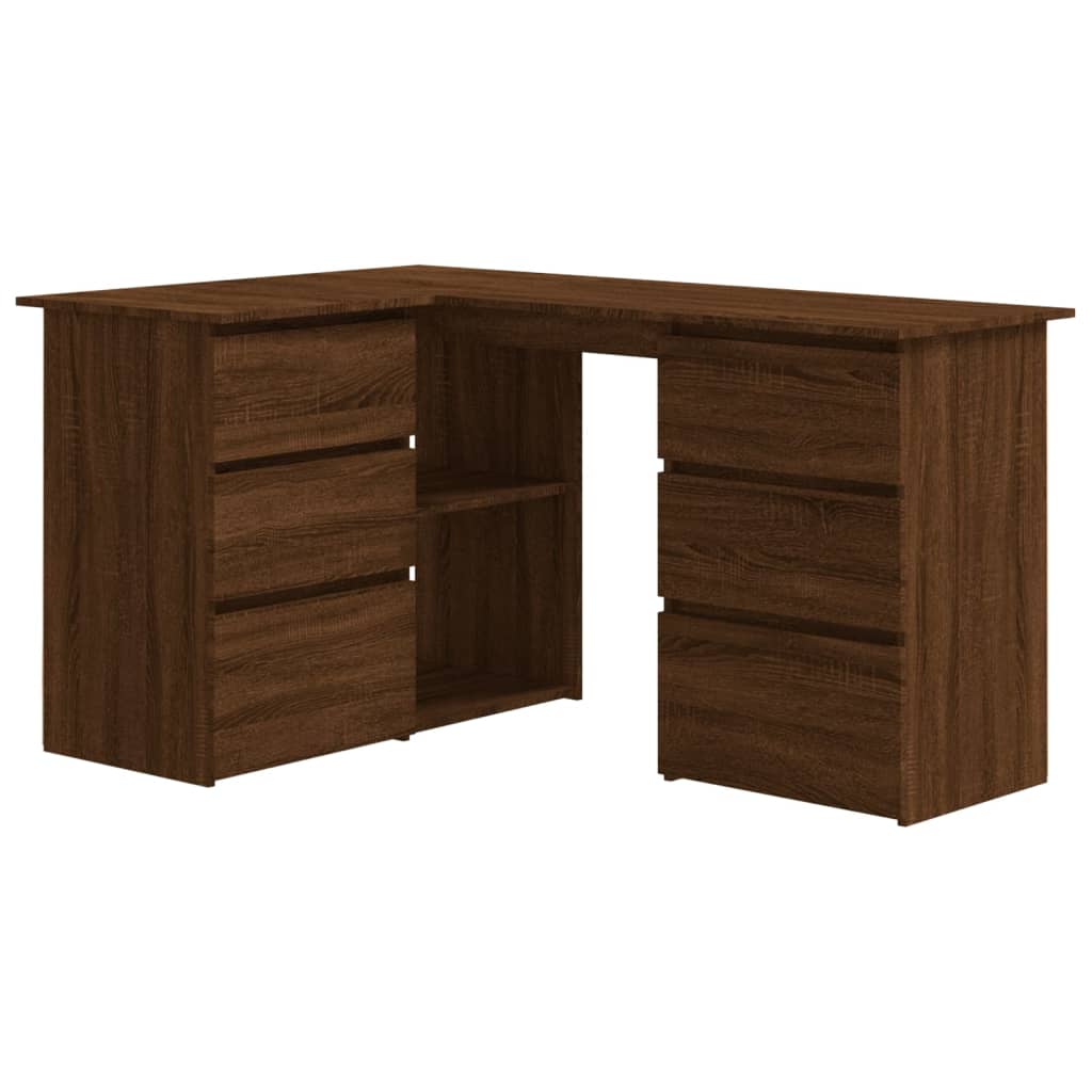 Schreibtisch, Eckschreibtisch, Schreibtisch mit Schublade, L Schreibtisch, Schreibtisch Holz, Holzwerkstoff, vidaXL, 2