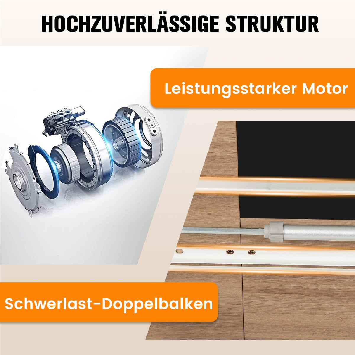 Schreibtisch, Höhenverstellbarer Schreibtisch, elektrisch, Breite Tischplatte zum Arbeiten, Costway, 7