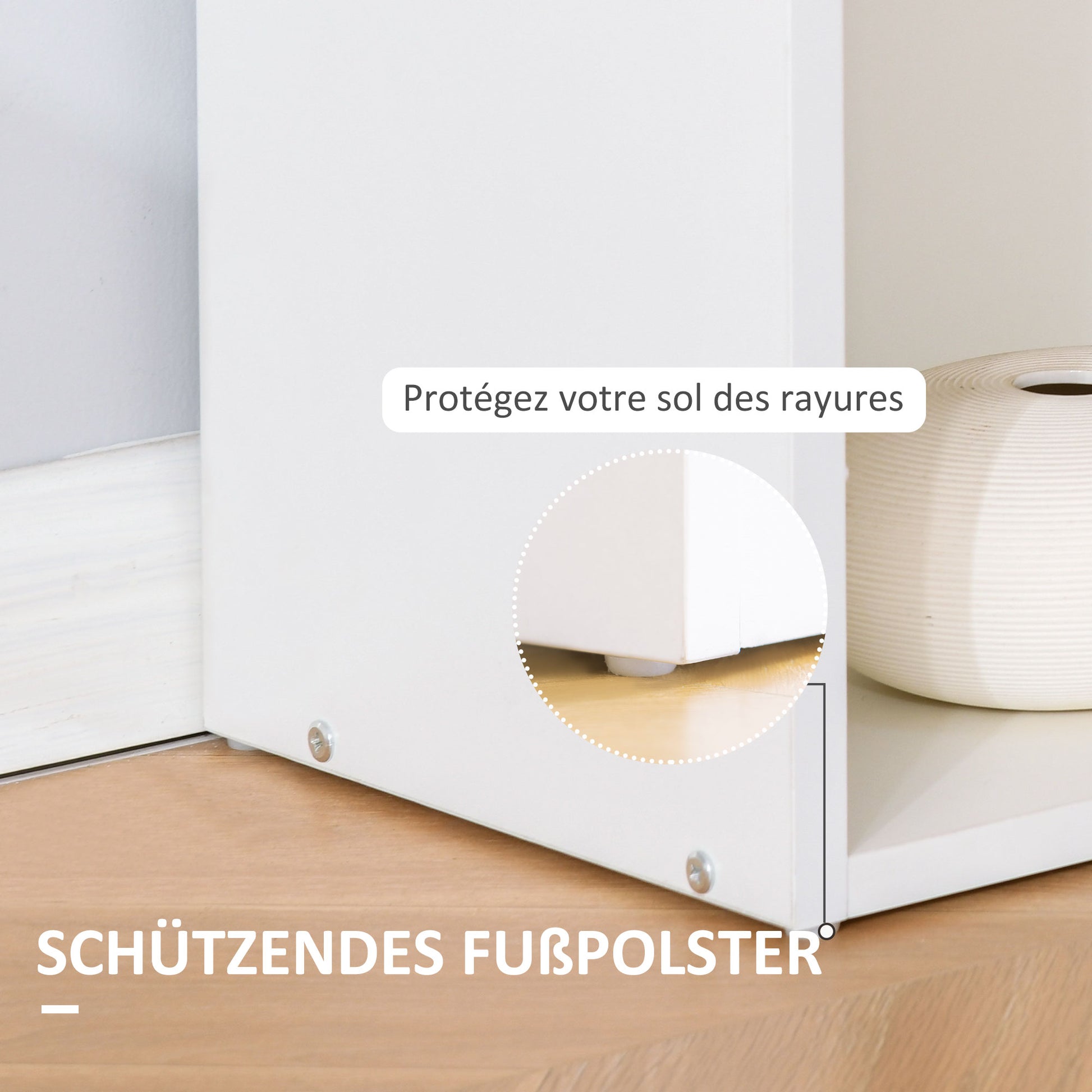 Schreibtisch Küchentisch mit Regal, Computertisch, Arbeitstisch, Laptoptisch, Büroregal, Weiß, 120x55x120cm, HOMCOM, 6