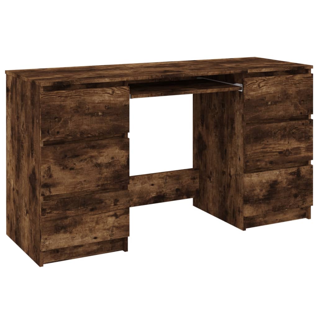 Schreibtisch, Räuchereiche, 140x50x77 cm Holzwerkstoff, vidaXL, 2