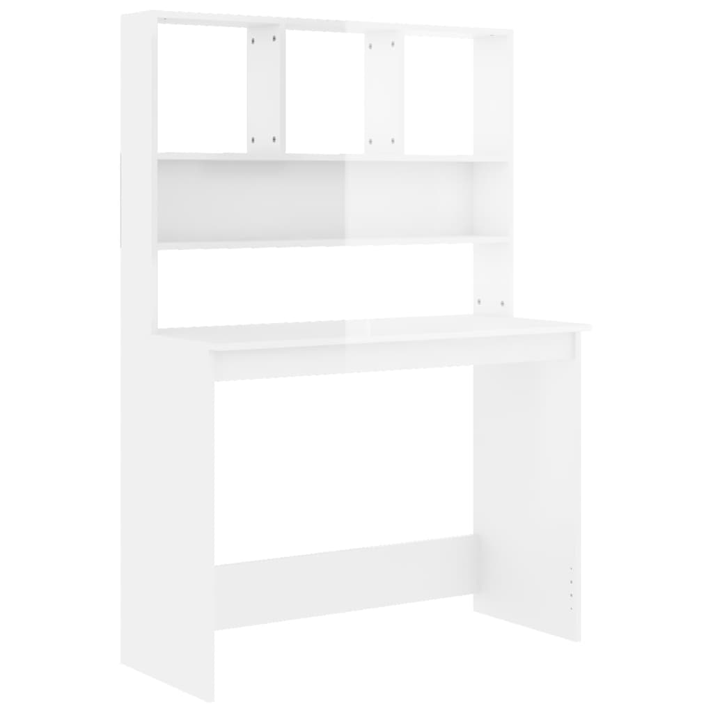 Schreibtisch, Schreibtisch mit Stauraum, Schreibtisch weiß, Kleiner Schreibtisch, Schreibtisch Holz, vidaXL, 1