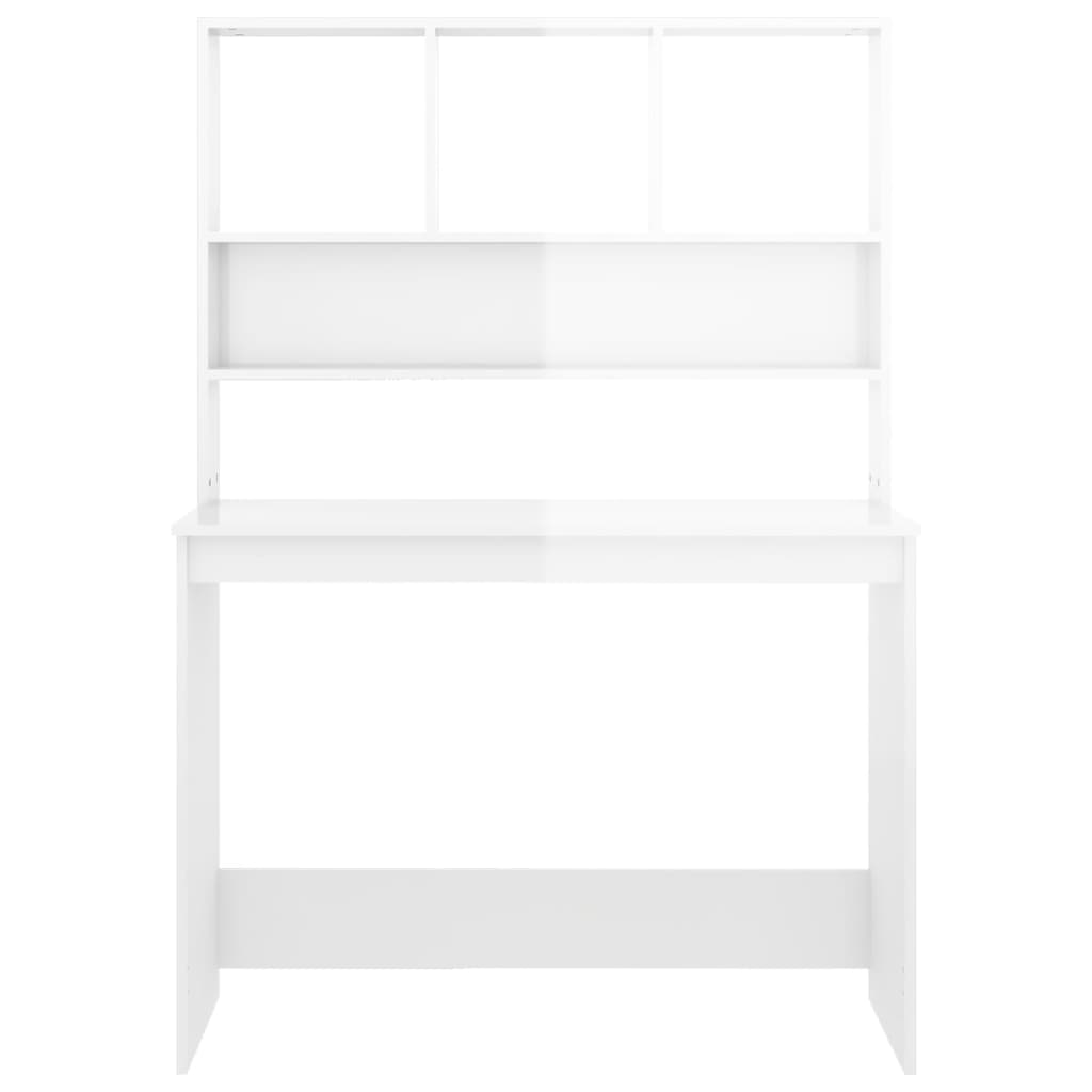 Schreibtisch, Schreibtisch mit Stauraum, Schreibtisch weiß, Kleiner Schreibtisch, Schreibtisch Holz, vidaXL, 4