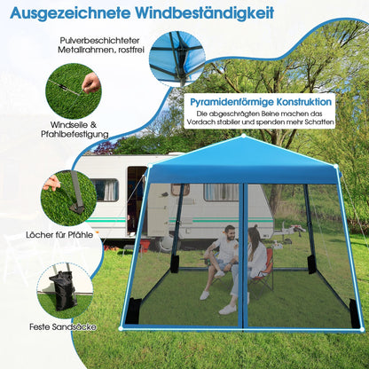 Faltpavillon, Faltpavillon 3x3, Gartenpavillon, Stabile zelte, Großes Überdachungszelt Partyzelt, Festzelt, zelt, Costway, 3