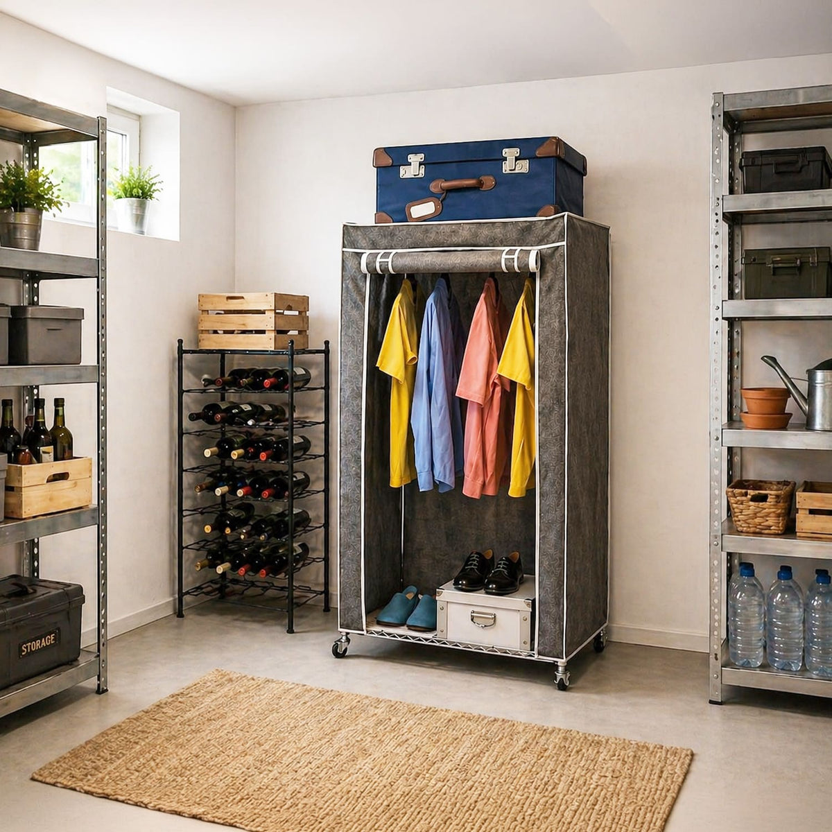 Schwerlast Faltschrank mit Rollen, bis 70 kg, Art Moon Buffalo –
