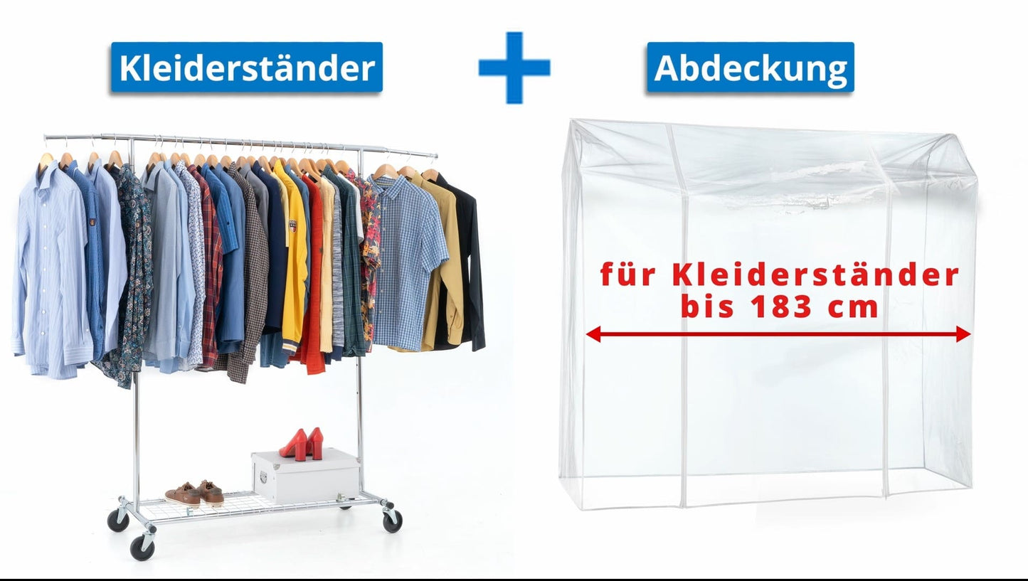 Stoffschrank, Faltschrank, Schwerlast Kleiderständer, bis 100 KG ,Kleiderständer mit Abdeckung, Tatkraft Duncan & Big, 12