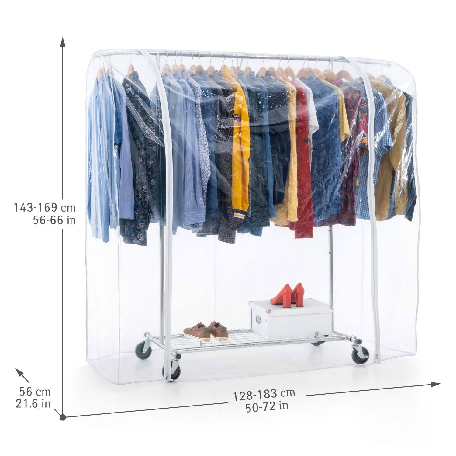 Stoffschrank, Faltschrank, Schwerlast Kleiderständer, bis 100 KG ,Kleiderständer mit Abdeckung, Tatkraft Duncan & Big, 15