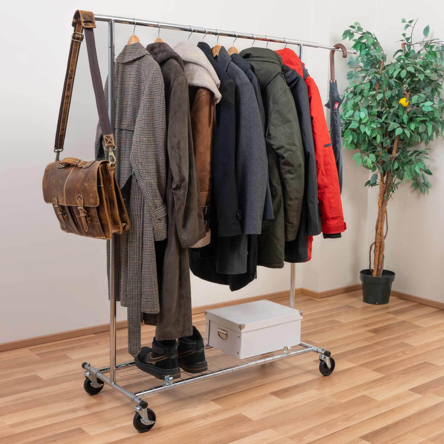 Stoffschrank, Faltschrank, Schwerlast Kleiderständer, bis 100 KG ,Kleiderständer mit Abdeckung, Tatkraft Duncan & Big, 7