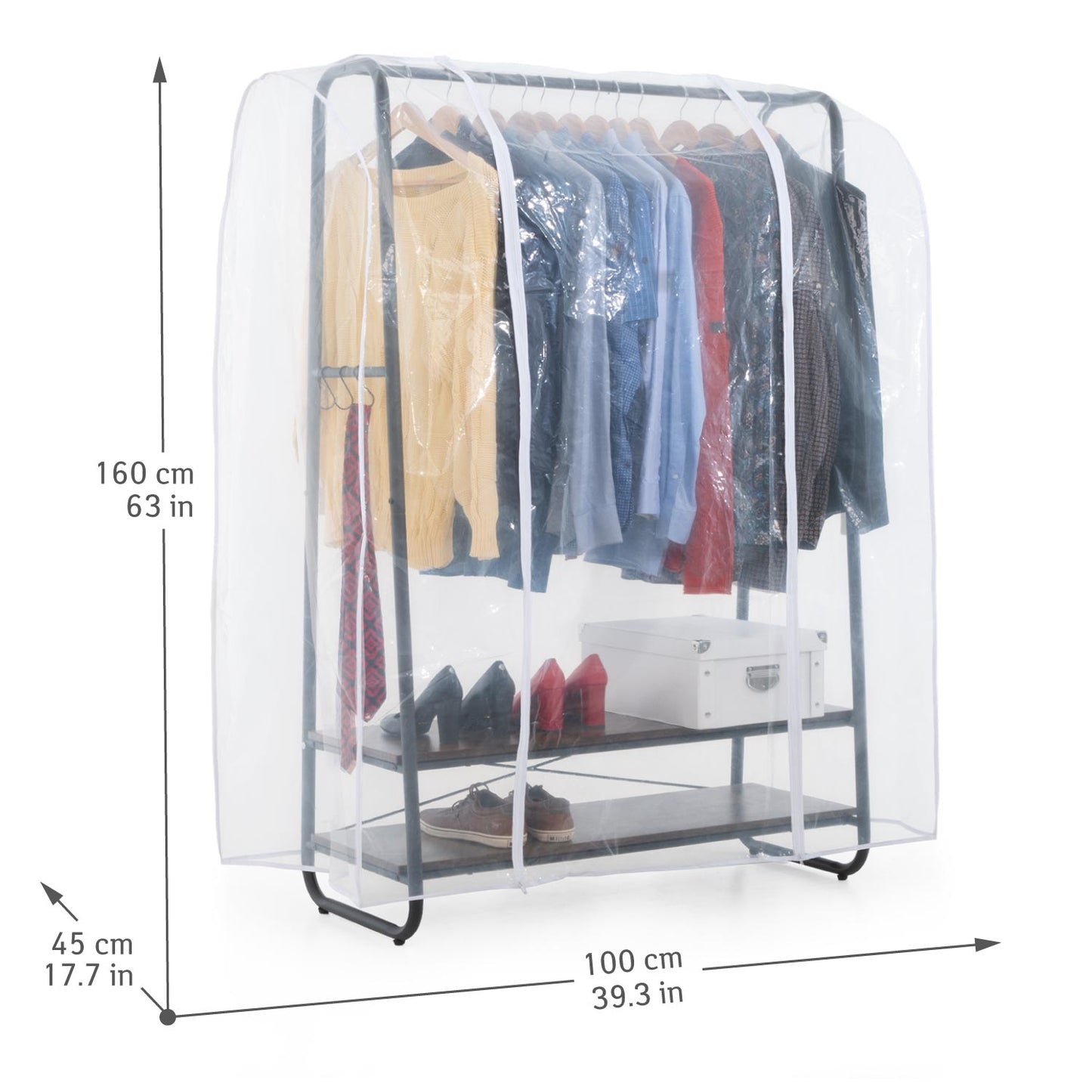 Stoffschrank, Schwerlast Kleiderständer, Bis 170Kg, Jackenständer, Kleiderständer mit Abdeckung, Tatkraft Anneli & Anwalt, 11