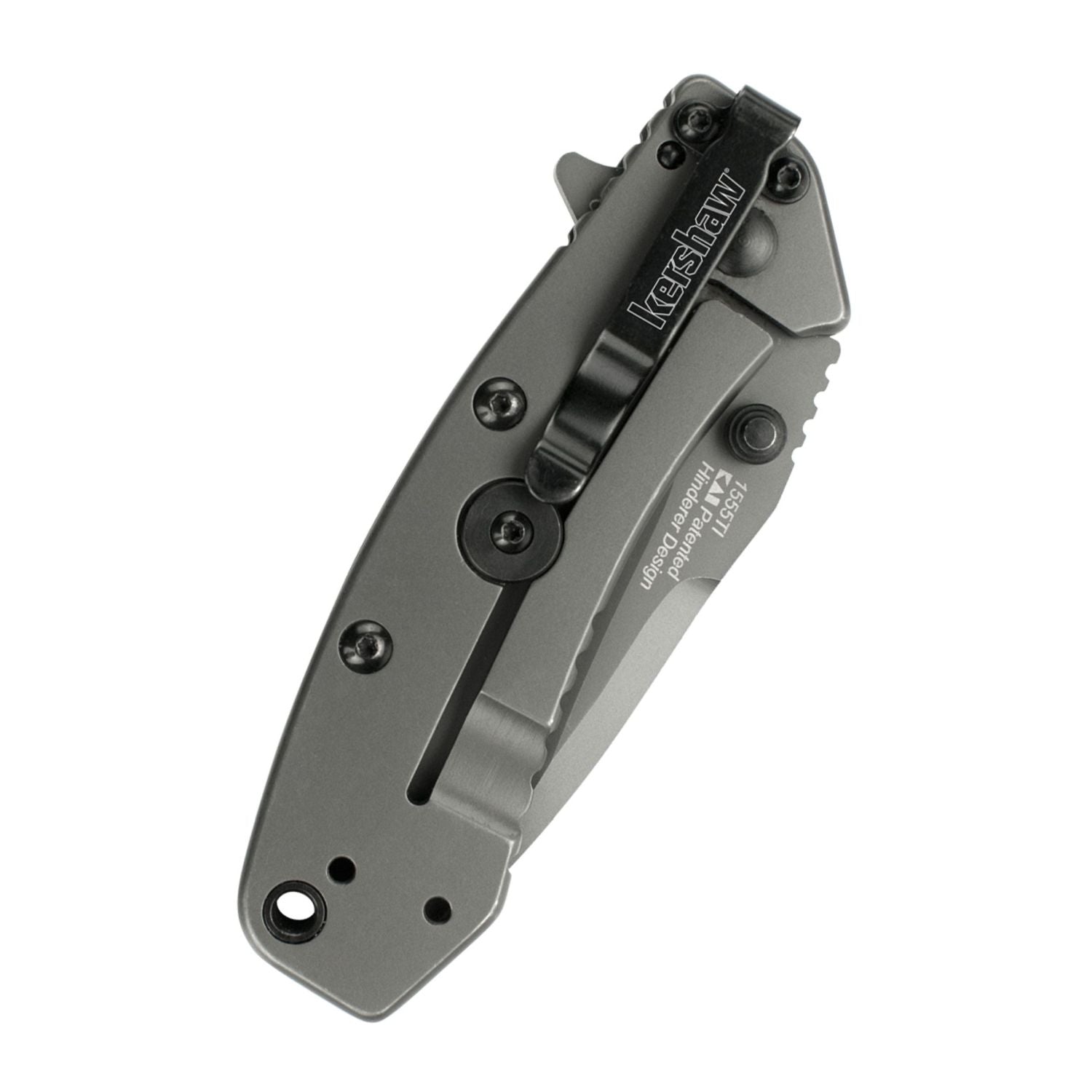 Kershaw Thermo Klappmesser – Graue PVD-Klinge 7,5 Cm, Unterstütztes Öffnen, Deep-Carry-Clip