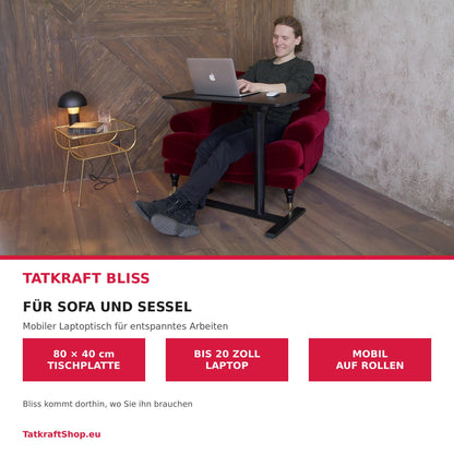 Tatkraft Bliss mobiler Laptoptisch für Sofa und Sessel