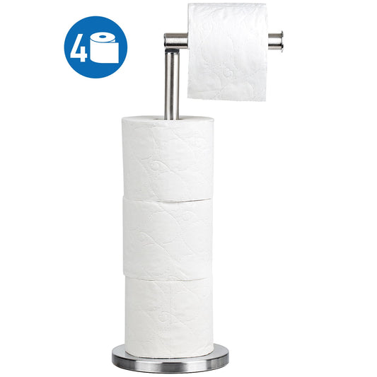 Toilettenpapierhalter, Freistehende Toilettenpapierhalter 2 in 1, Rostfrei Edelstahl, Tatkraft Kiara, Toilettenpapierhalter kaufen, 4
