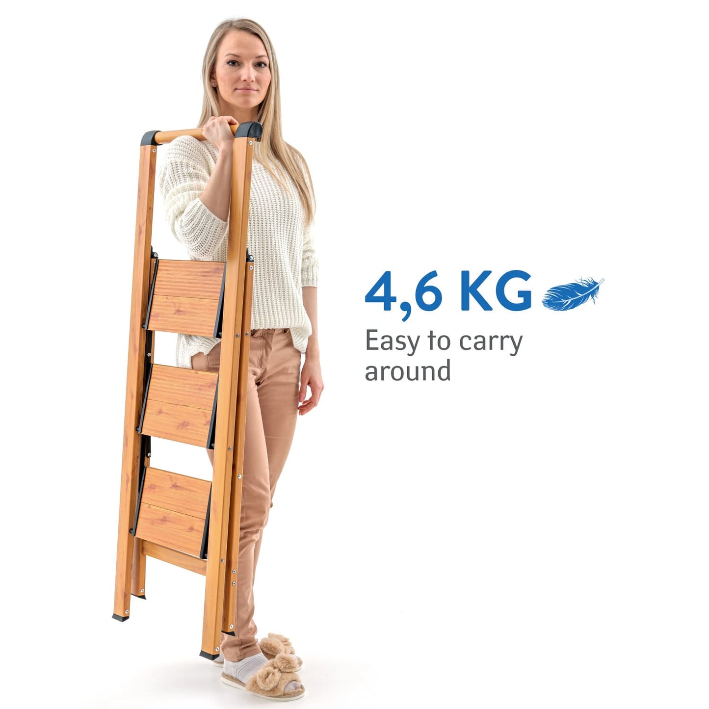 Trittleiter, Trittleiten 3 stufen, Trittleiter klappbar, Tatkraft Up, 3