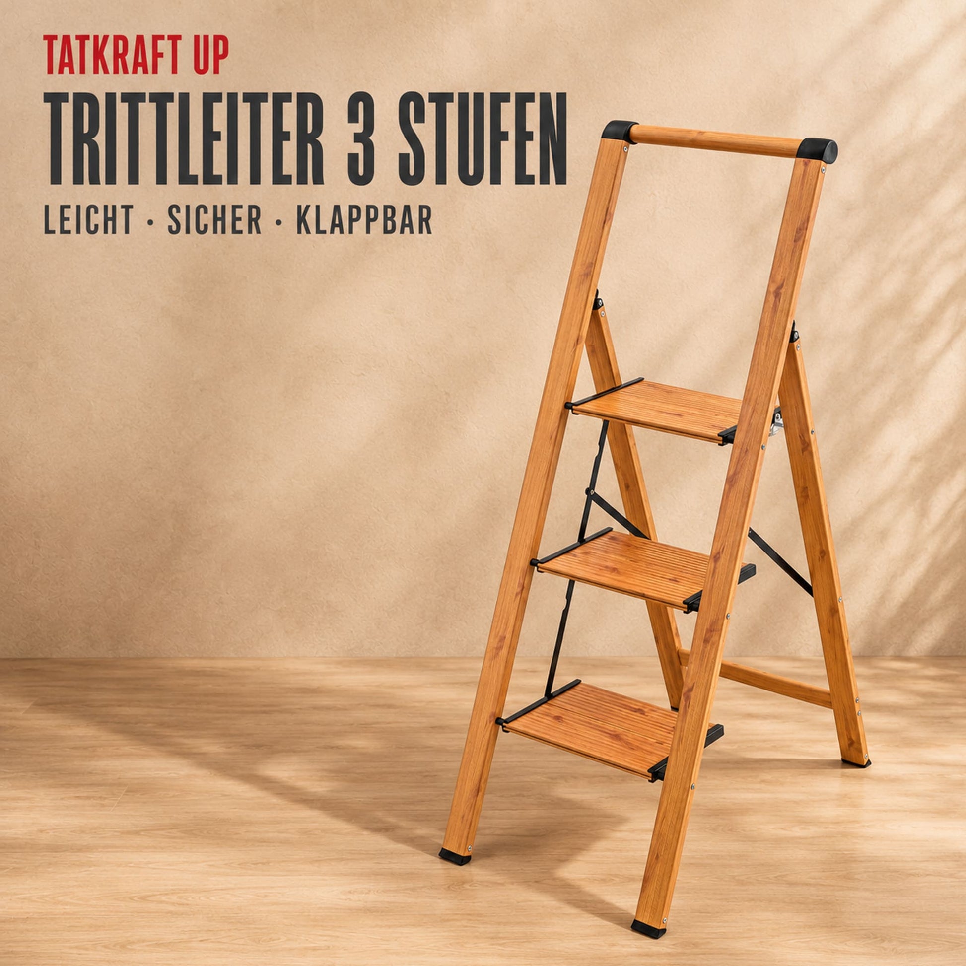 Trittleiter, Trittleiten 3 stufen, leiter klappbar, Tatkraft Up, trittleiter kaufen