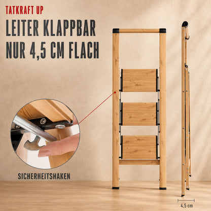 Trittleiter, Trittleiten 3 stufen, leiter klappbar, Tatkraft Up, trittleiter kaufen, 2