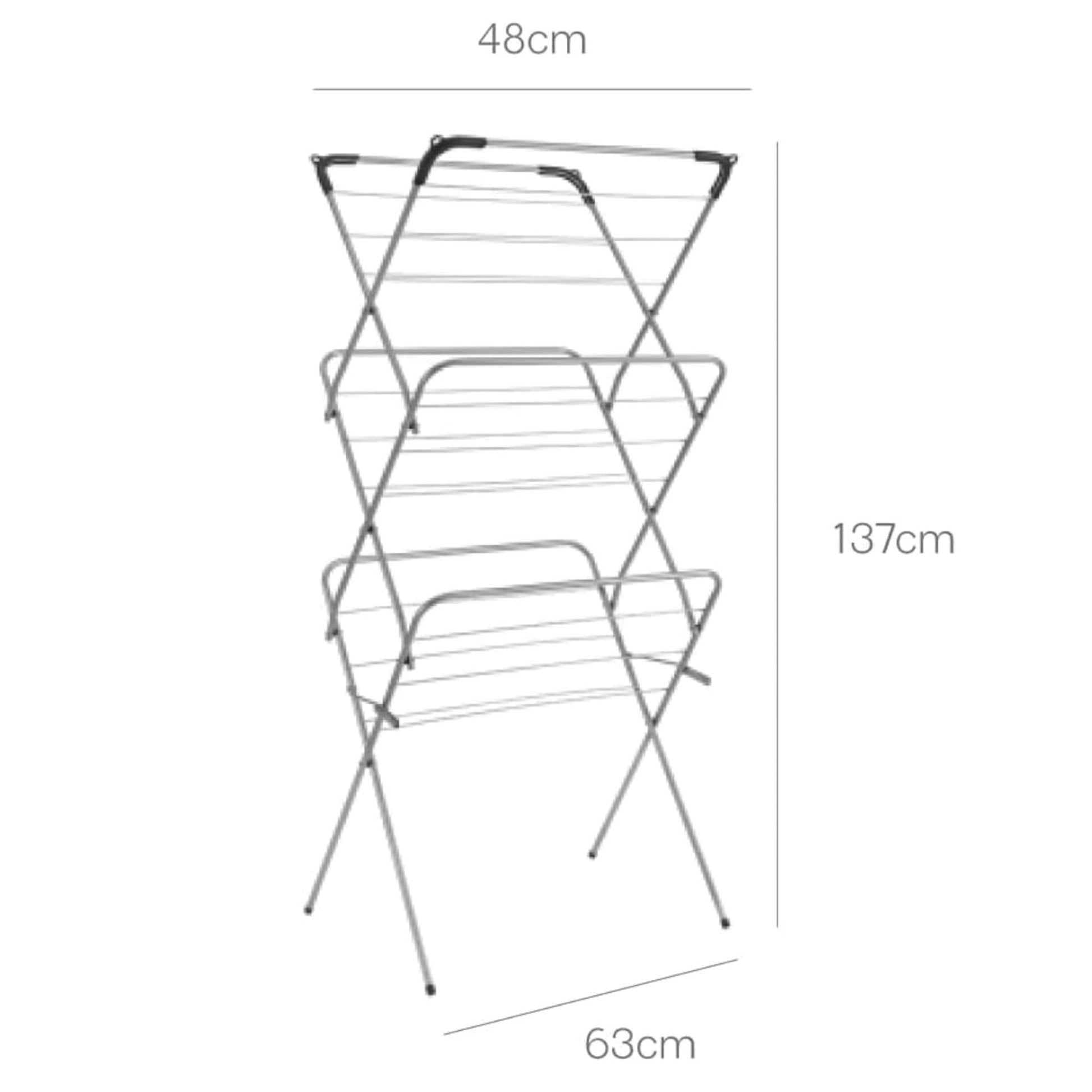 Turmwäscheständer, Wäscheständer Turm, Klappbar, Wäscheständer Hoch, Wäscheständer Platzsparend, Metaltex Tec Concerto, 7