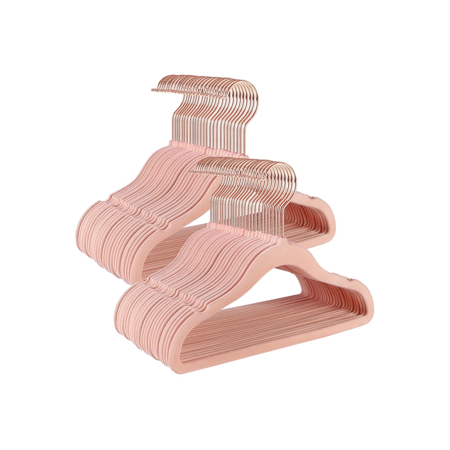 Kinderkleiderbügel, 50er Set, für Kinderkleidung, Samtbügel, Kleiderbügel platzsparend, Rosa, SONGMICS, 1