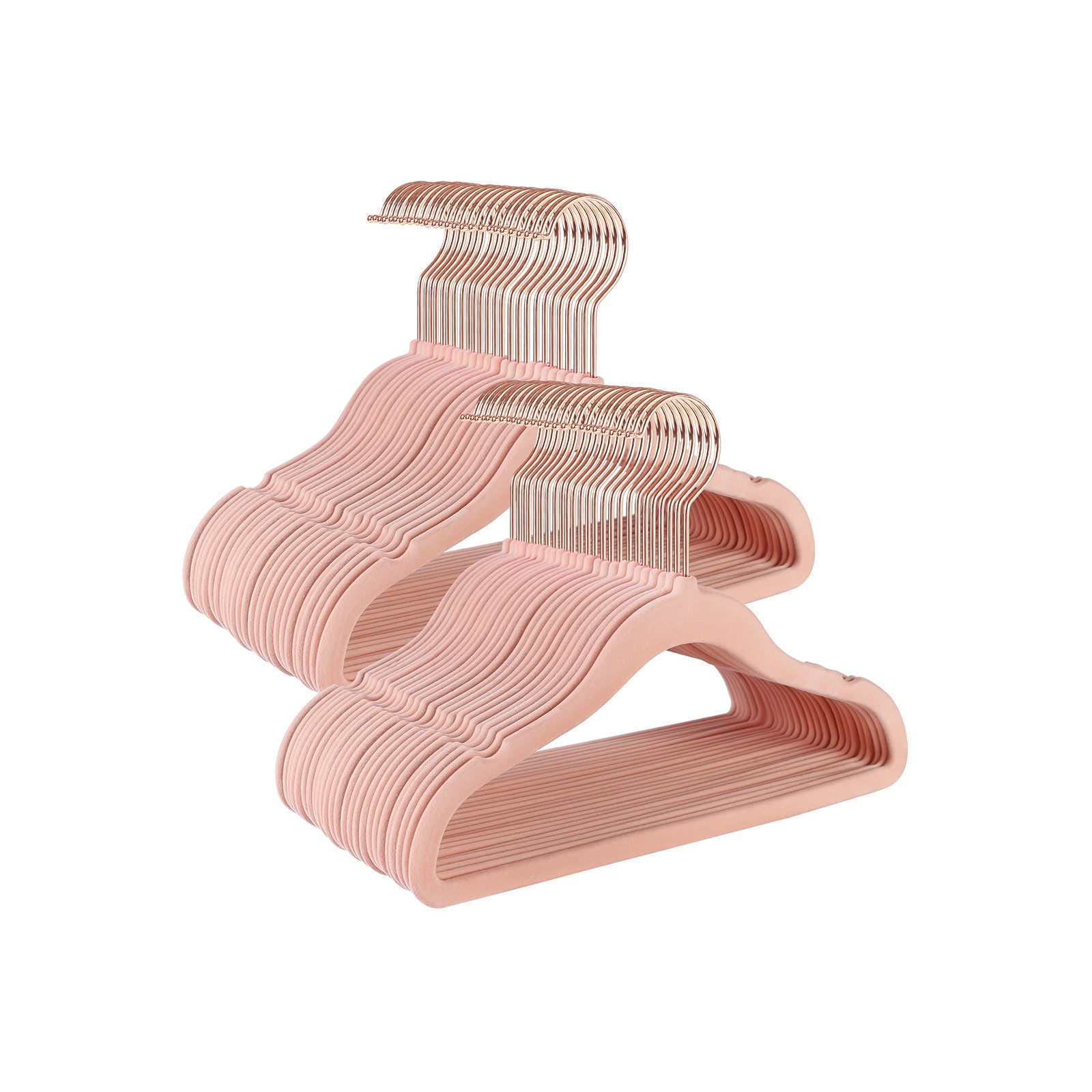 Kinderkleiderbügel, 50er Set, für Kinderkleidung, Samtbügel, Kleiderbügel platzsparend, Rosa, SONGMICS, 1