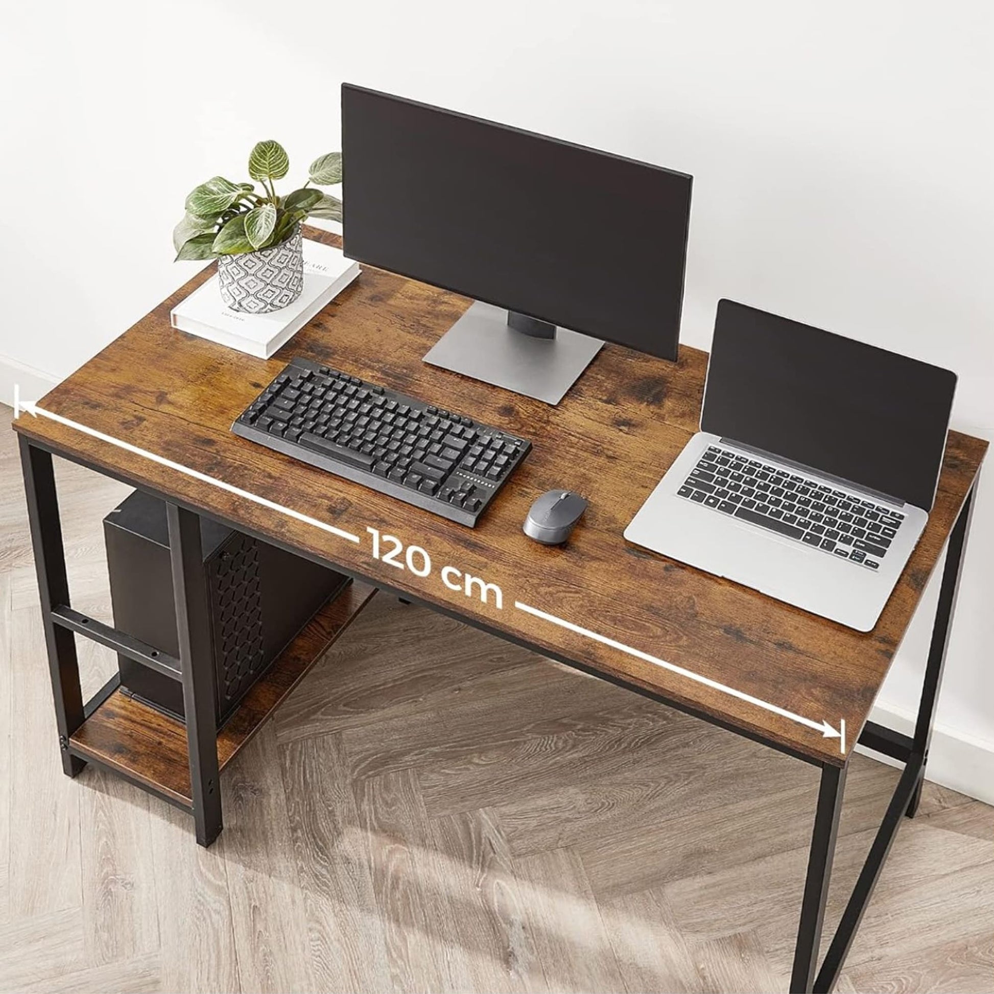 Schreibtisch, Computertisch, PC Schreibtisch, Computer Schreibtisch, Computer Tisch, Schreibtisch Computertisch, Vasagle, 3