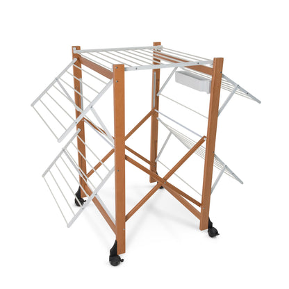 Wäscheständer, Wäscheständer Holz, Klappbar, mit Rollen, Trockengestell, ARIT ALIANTE, 4