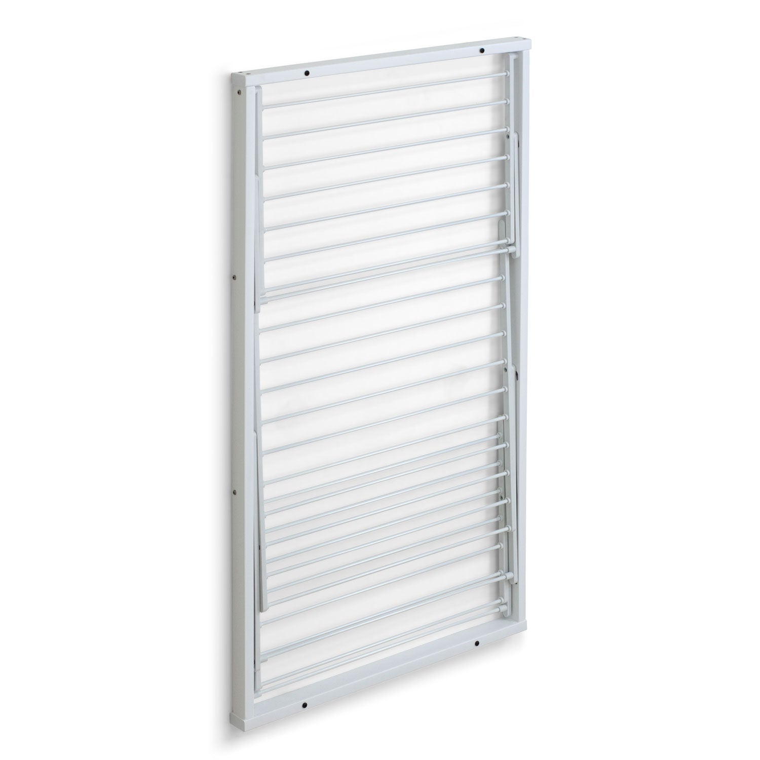 Wäscheständer wand, Trockengestell für die Wand KARIM, 15 Meter Wäscheleine, einfach an der Wand zu befestigen, Weiß, 4