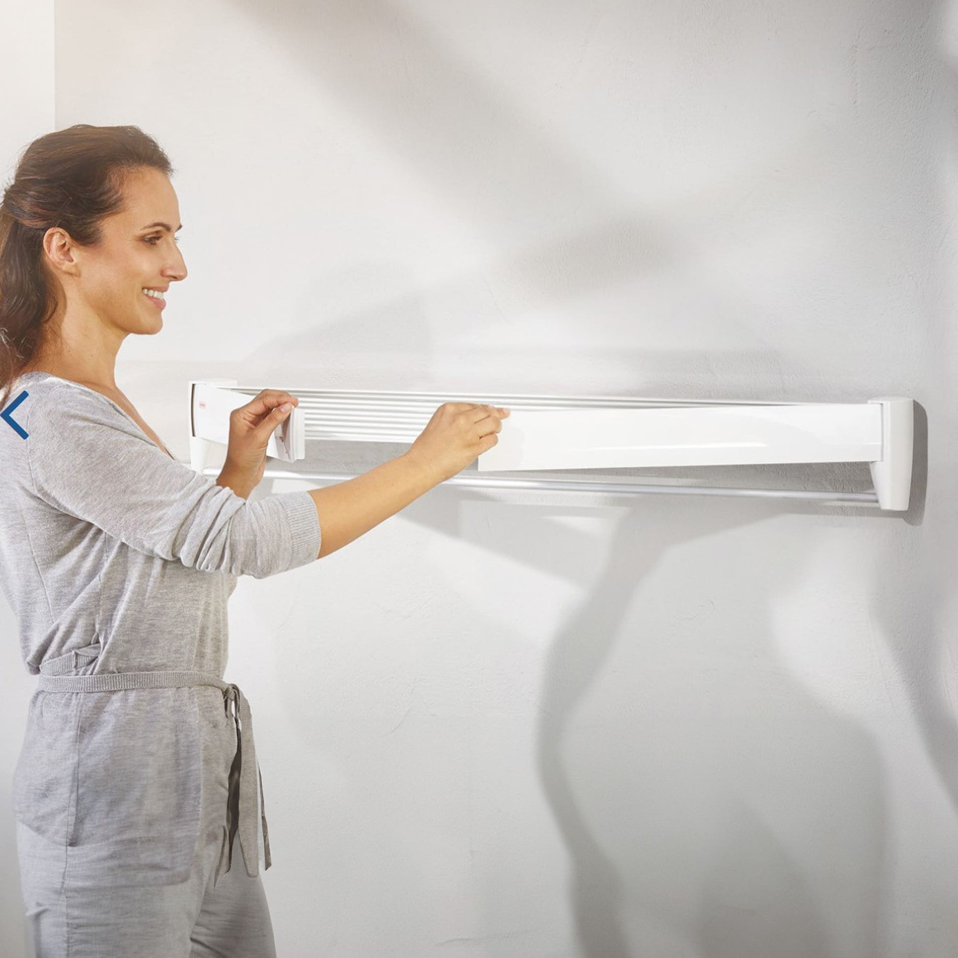 Wandwäschetrockner,  Wäscheständer ausziehbar, Wäscheständer wand, Wäscheständer platzsparend, Leifheit Telegant Plus 100, 5