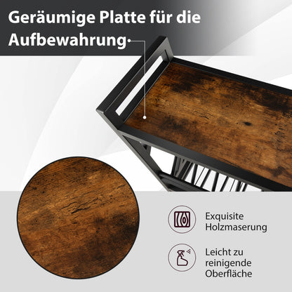 Weinregal, Flaschenregal, Wand Weinregal, mit 2 Ebenen, Weinflaschenregal mit 3 Reihen, Costway, 5