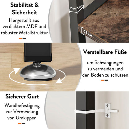 Weinregal, Flaschenregal, bis 18 Flaschen, Eckweinregal, Tribesigns, 3