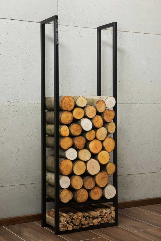 Kaminholzregal ATOS 150x50x20 cm, Kaminholzregal Metall, Kaminholzregal außen freistehend, Handgemachte Qualität, 2